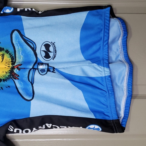 World Jerseys Biker chick bicycle zip short slave top size medium - Picture 3 of 7